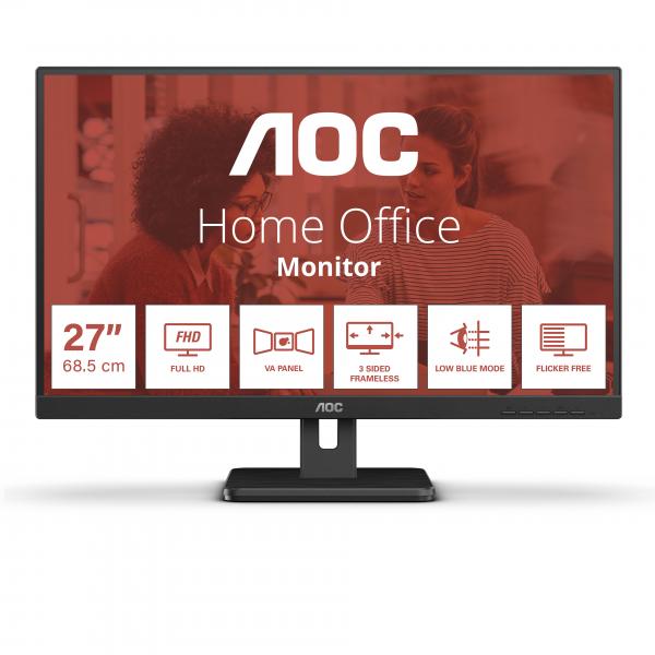 MONITOR AOC 27VA VGA HDMI DP MM VESA 100 AOC 27E3UM - Disponibile in 3-4 giorni lavorativi