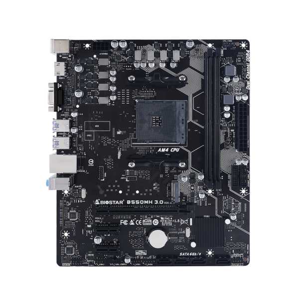 MB BIOSTAR AMD B550MH 3.0 B550 AM4 2DDR4 VGA+HDMI PCIE, 4*SATA,M.2 MATX - Disponibile in 3-4 giorni lavorativi