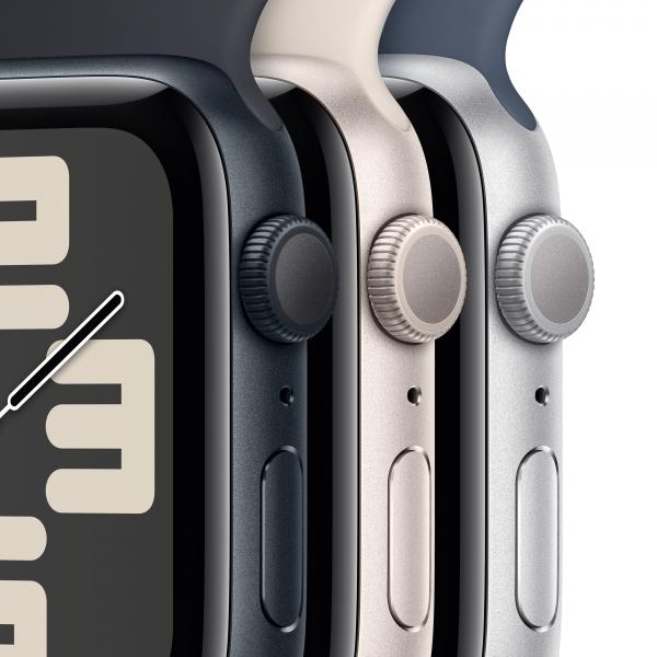 Apple Watch SE 2023 40mm Aluminium Silver Sport Band Storm Blue M/L MRE23QL/A - Disponibile in 2-3 giorni lavorativi