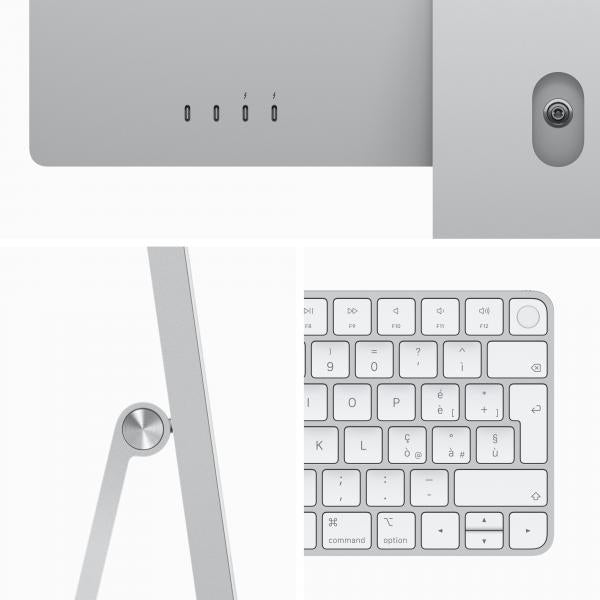 Apple iMac 24" 2023 4.5K M3 8C/10G 8/256GB Silver MQRJ3T/A - Disponibile in 2-3 giorni lavorativi Apple