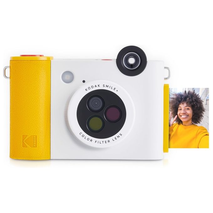 Kodak Fotocamera Istantanea 5Mp Bt Lenti Colorate Flash Plus MicroSD Bianca - Disponibile in 3-4 giorni lavorativi