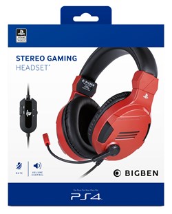 PS4 BIGBEN OLP Cuffie Stereo Gaming Rossa PS4/PC - Disponibile in 2/3 giorni lavorativi Big Ben