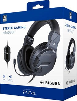 PS4 BIGBEN OLP Cuffie Stereo Gaming Grigia PS4/PC Big Ben