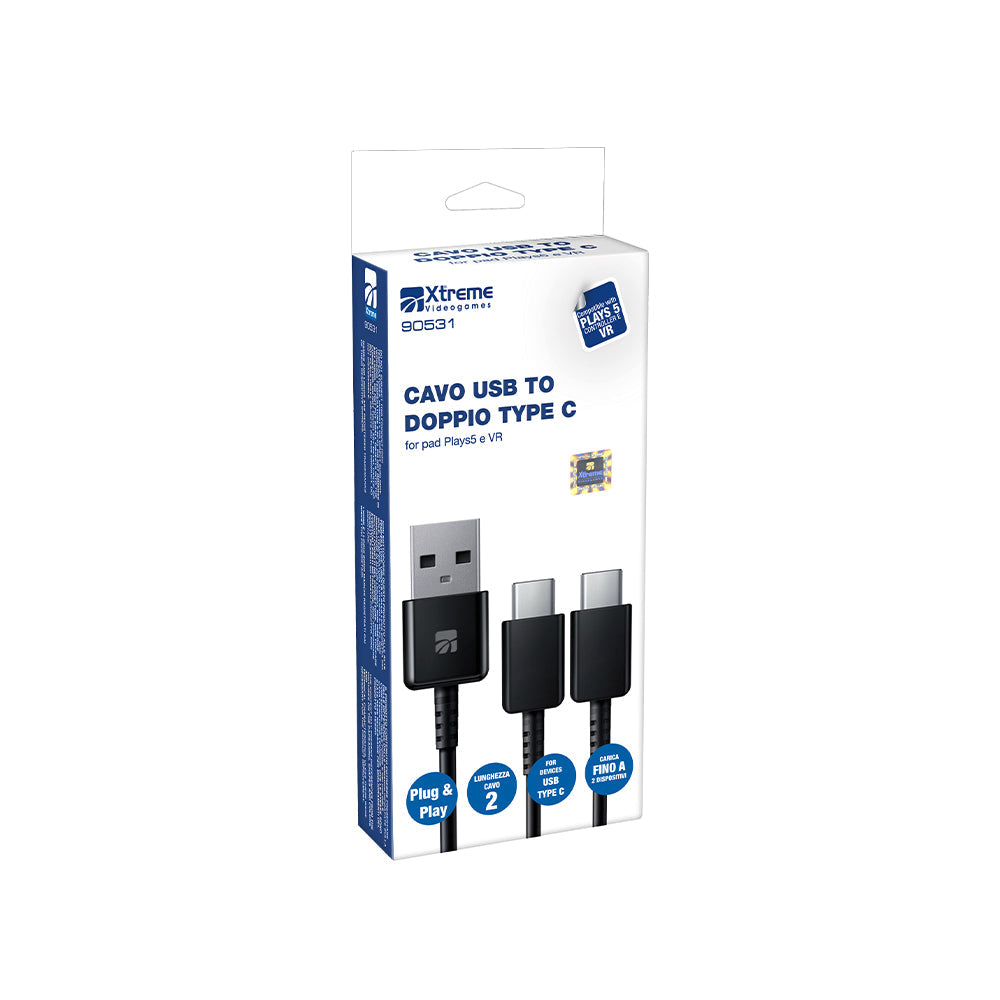 XTREME Playstation 5 Cavo USB-Doppio TypeC Xtreme