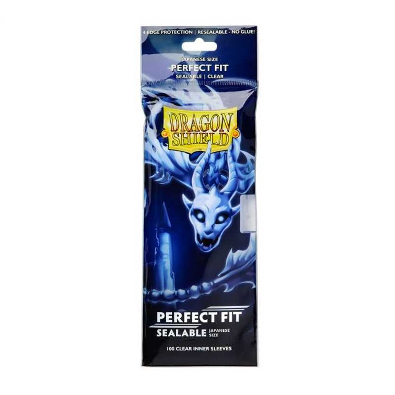 DRAGON SHIELD Perfect Fit Small Sealable Sleeves - Clear 'Yama' (100 Sleeves) - Disponibile in 2/3 giorni lavorativi Dragon Shield