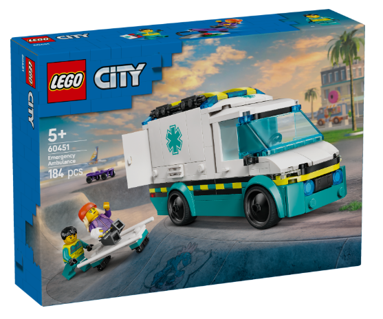 LEGO 60451 CITY - Ambulanza di emergenza LEGO