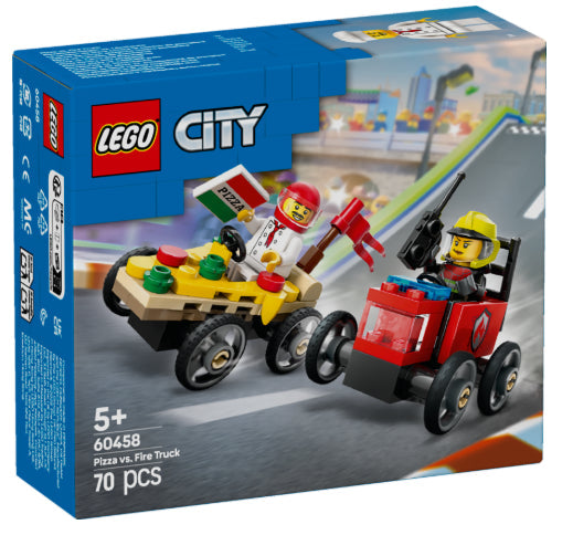 LEGO 60458 Pack veicoli da corsa: pizzaiolo contro pompiere LEGO