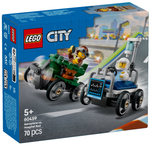 LEGO 60459 Pack veicoli da corsa: aereo contro letto d’ospedale LEGO
