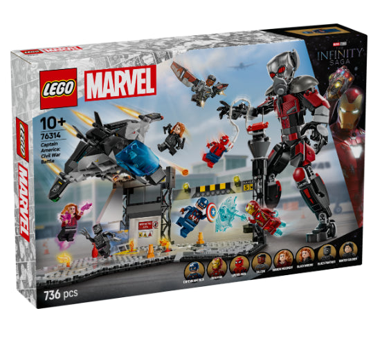 LEGO 76314 Azione di battaglia Captain America: Civil War - Disponibile in 2/3 giorni lavorativi LEGO