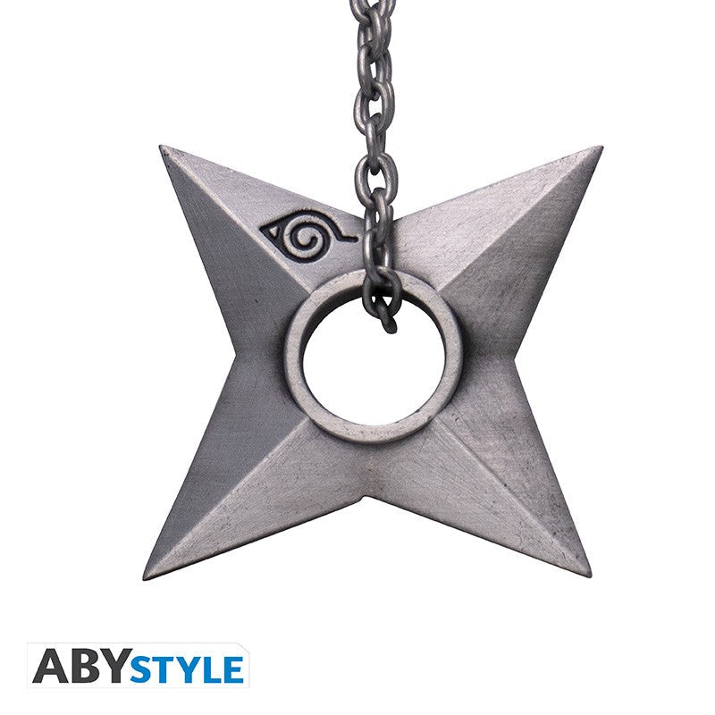 ABYSTYLE NARUTO SHIPPUDEN - Portachiavi 3D: "Shuriken Konoha Abystyle