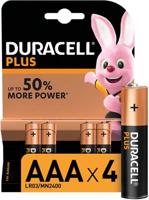 Duracell Batterie Ministilo AAA Plus LR03 MN2400 1Cnf/4pz Duracell