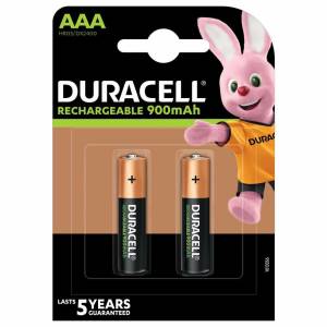Duracell Batterie Mini Stilo AAA Ric.900mAh HR03 DX2400 1Cnf/2pz Duracell