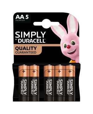 Duracell Batterie Stilo AA Simply LR6 MN1500 1Cnf/5pz Duracell