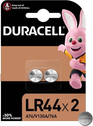 Duracell Batterie Bottone LR44 76A/V13GA/A76 1Cnf/2pz - Disponibile in 2-3 giorni lavorativi Duracell