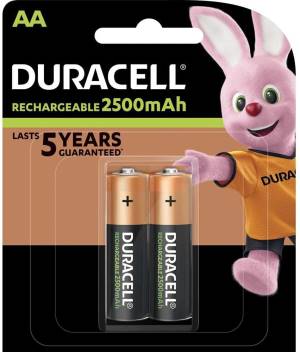 Duracell Batterie Stilo AA Ric.2500mAh HR6 DX1500 1Cnf/2pz Duracell