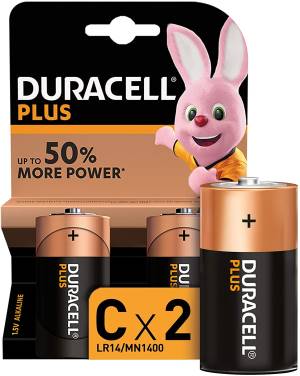 Duracell Batterie Mezza Torcia C Plus LR14 MN1400 1Cnf/2pz Duracell