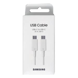 Samsung Cavo USB-C to USB-C EP-DX510JW 1.8m 5A White - Disponibile in 2-3 giorni lavorativi Samsung