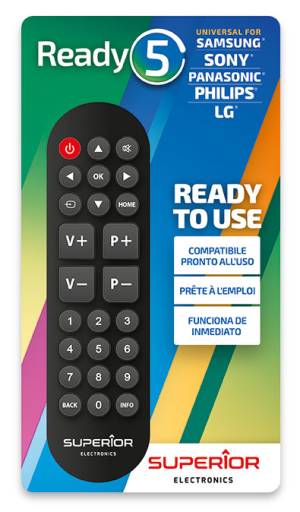 Superior Telecomando Ready 5 Universale (Samsung,LG,Panasonic,Sony) Superior Electronics