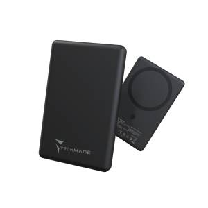 Techmade Powerbank 5000mAh Slim 7.9MM Wireless Magnetico Black - Disponibile in 2-3 giorni lavorativi Techmade