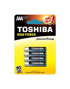 Toshiba Batterie MiniStilo AAA Alcalina LR03GCP BP-4 1Cnf/4pz Toshiba