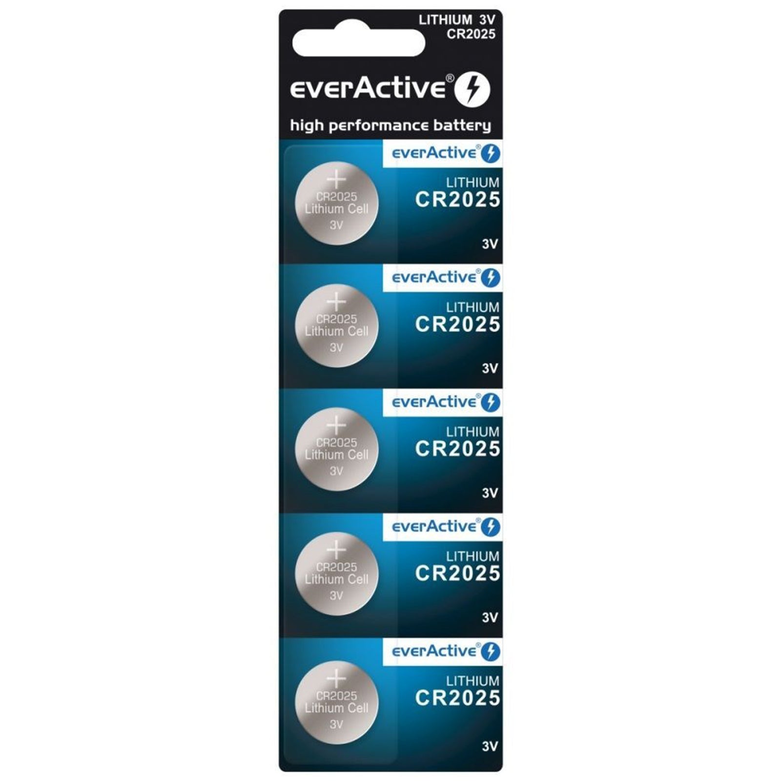 Everactive 5 Batterie Tampone Al Litio CR 2025 3V GameSIDE&Tech