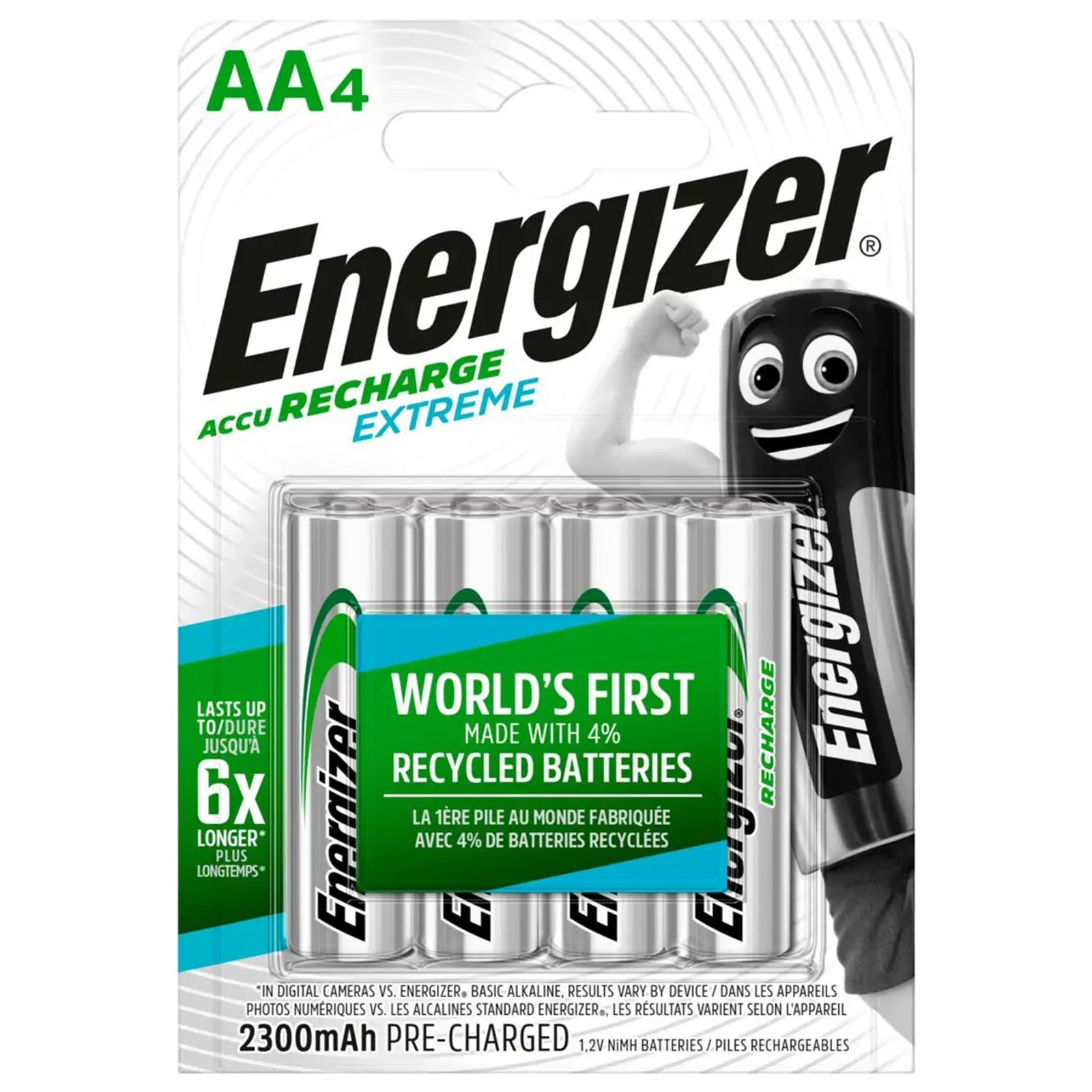 Energizer Extreme Recharge 4 Batterie AA Stilo Ricaricabili HR06 1.2V GameSIDE&Tech