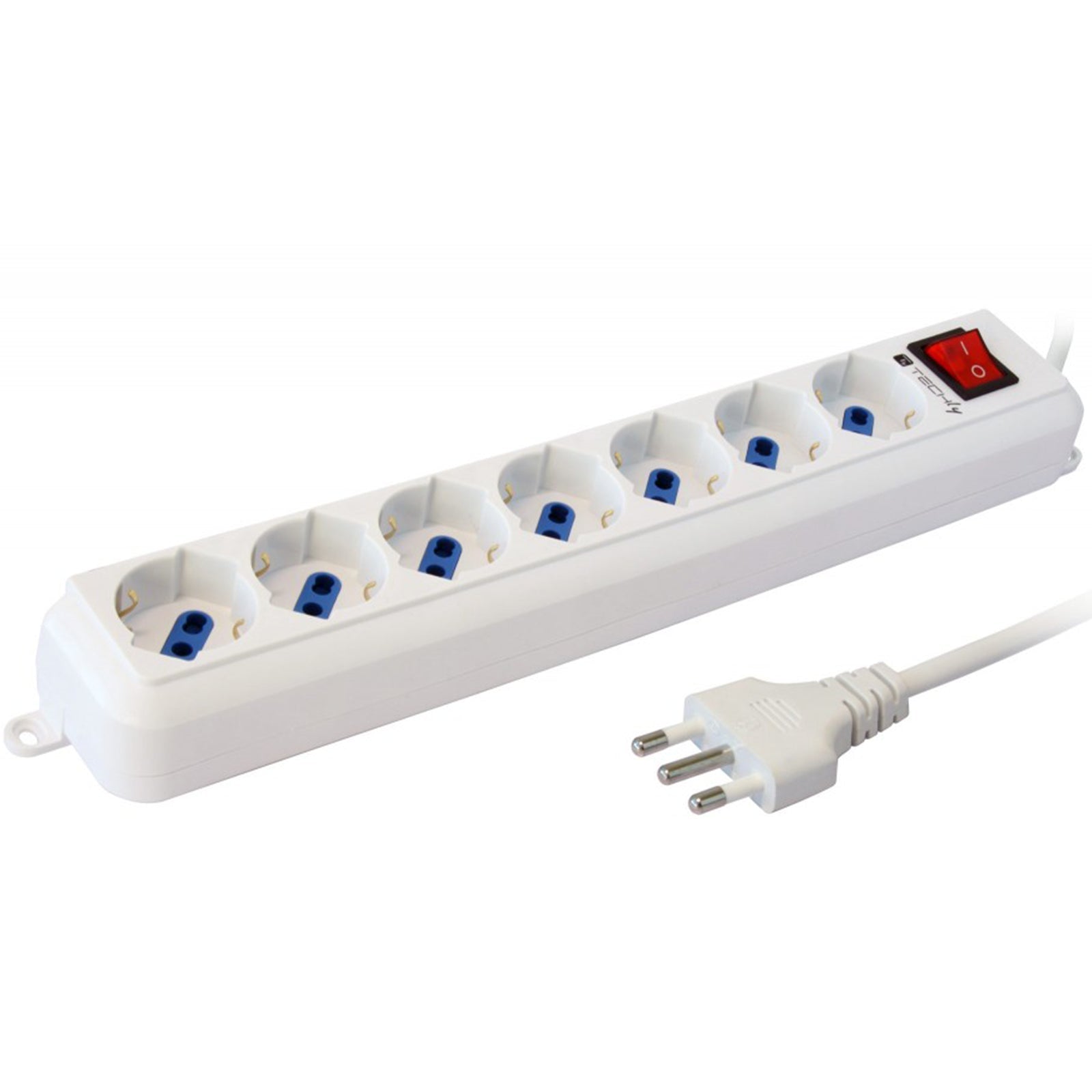 Techly IUPS-PCP-7L Ciabatta Elettrica Multipresa 7 Prese GameSIDE&Tech