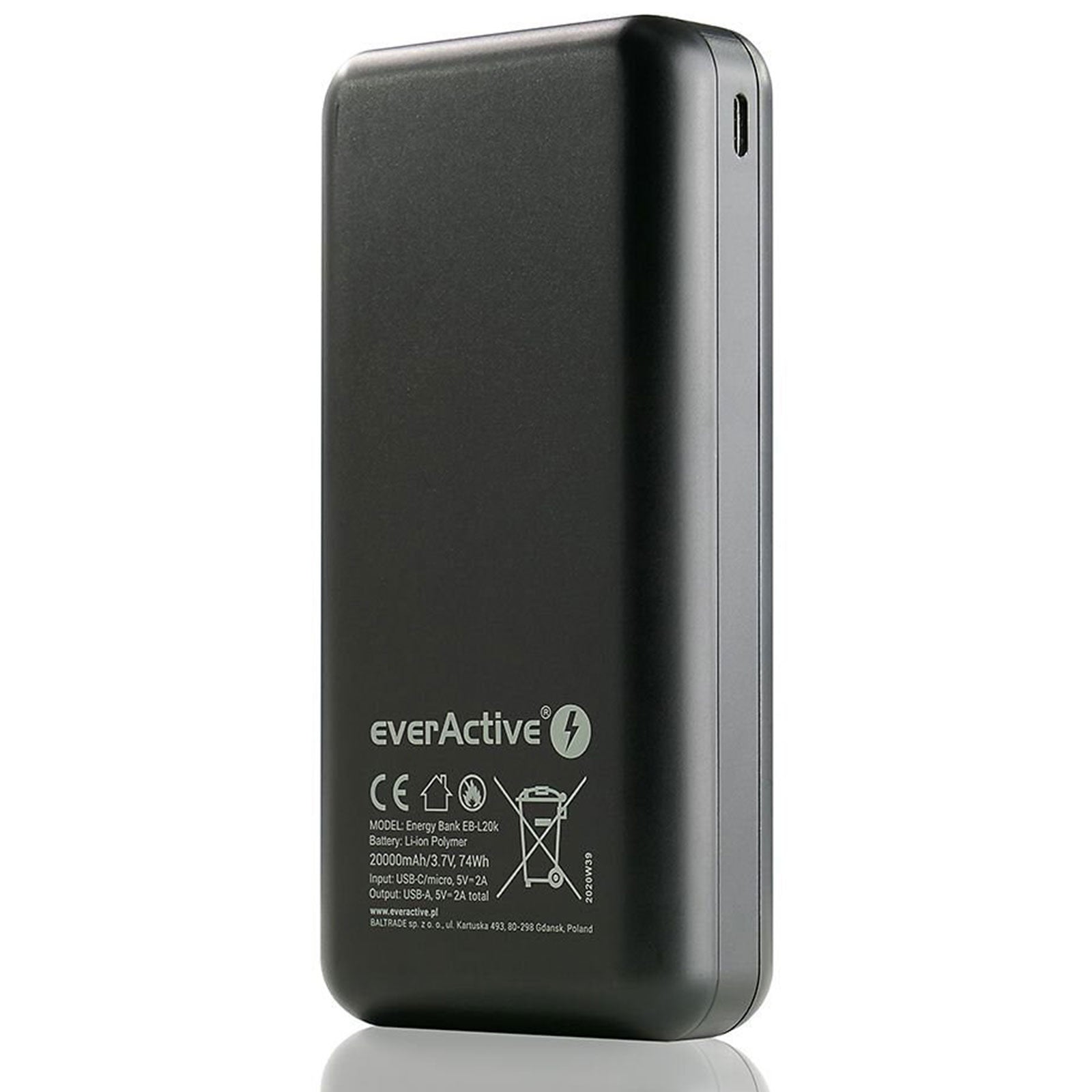 Power Bank 20000mAh 10W everActive EB-L20K GameSIDE&Tech