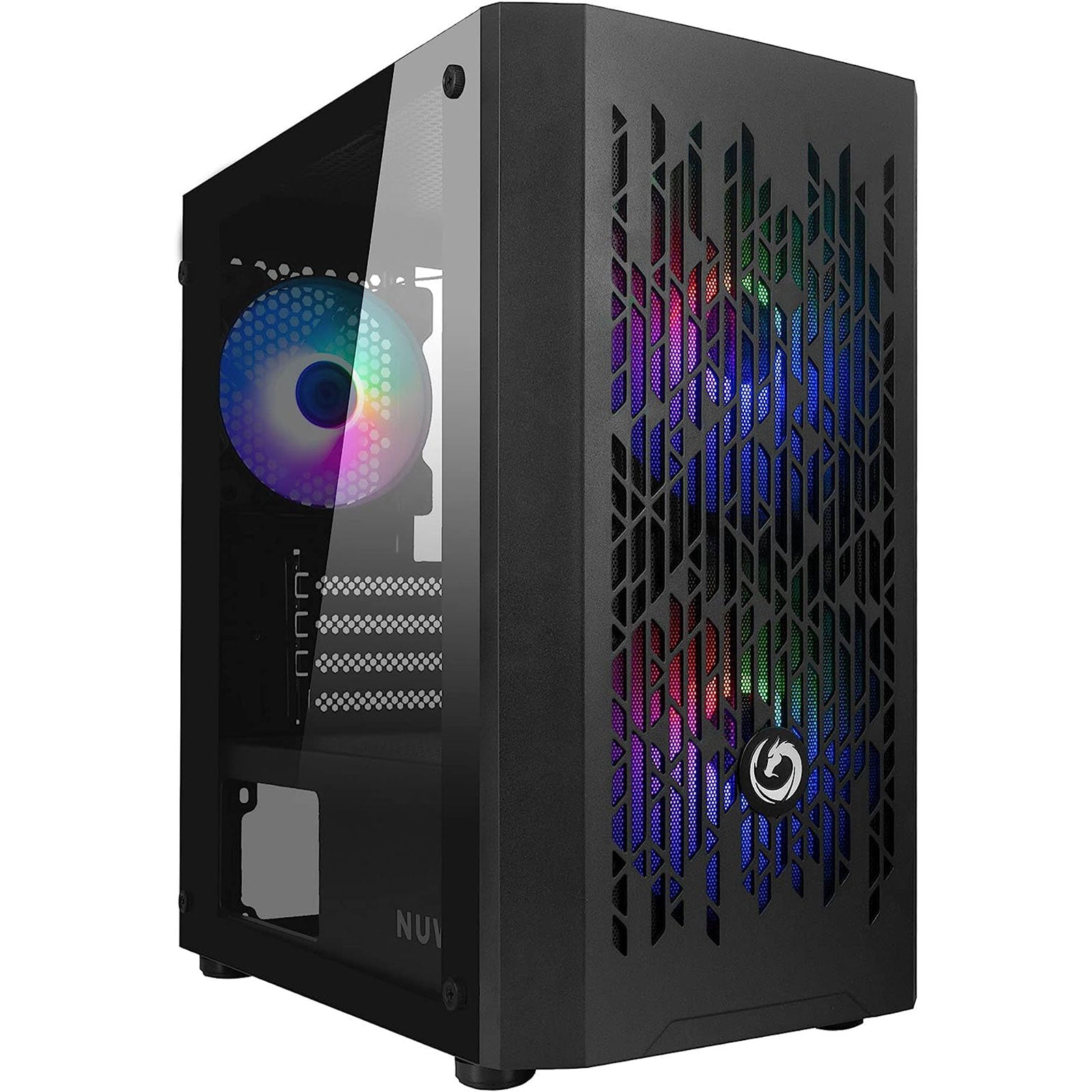Nuwo Blitz R24 Case Micro-ATX Nero 3 Ventole RGB Rainbow GameSIDE&Tech