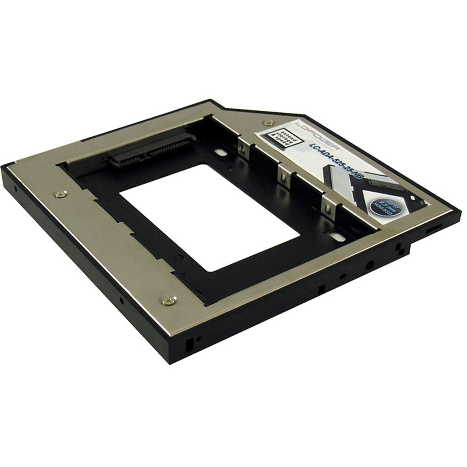 LC-Power Adattatore Drive Bay per Notebook 5.25" slor per SSD HDD 2.5" in sostituzione al lettore LC-ADA-525-25-NB GameSIDE&Tech