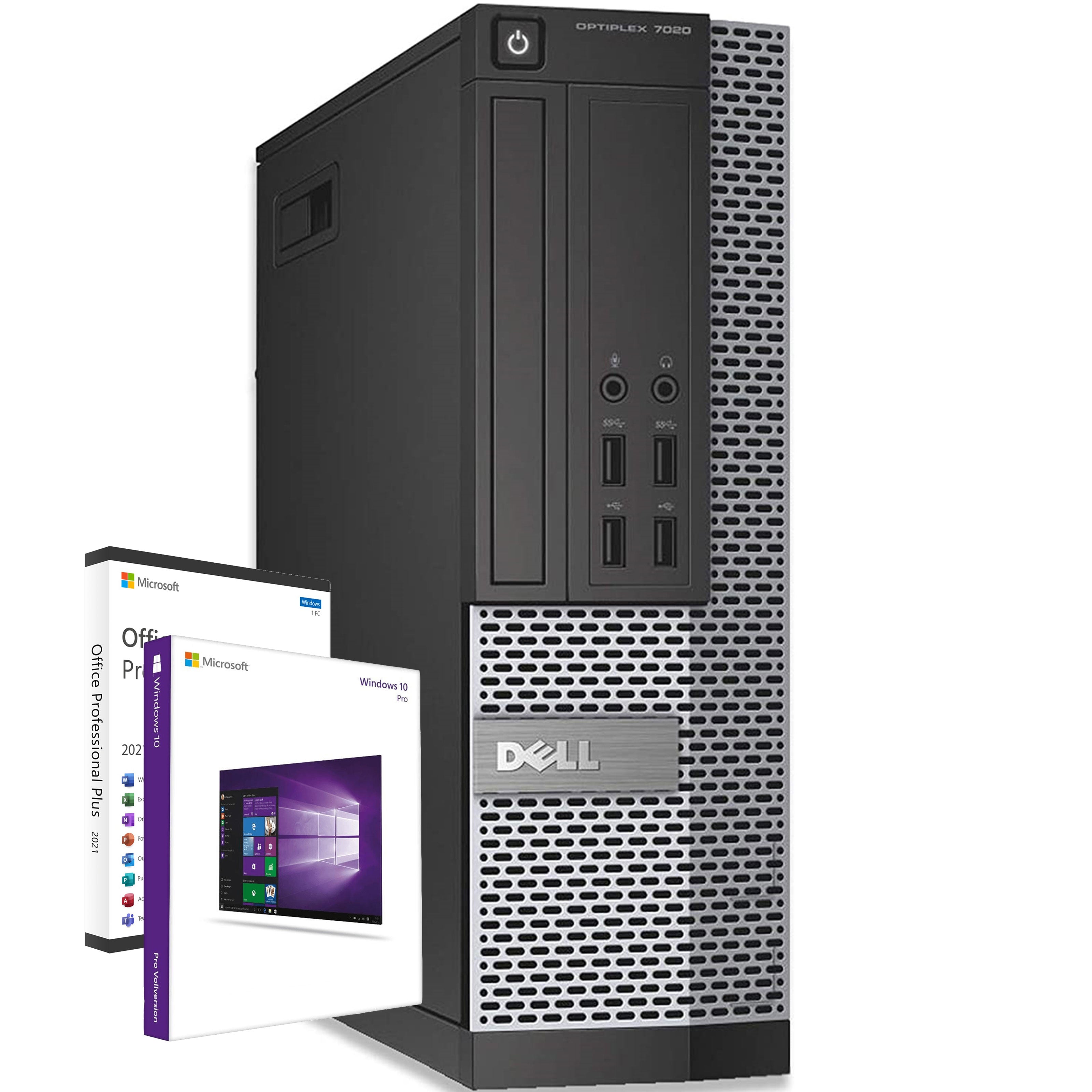 Dell Optiplex 7020 SFF Computer Intel i7-4770 Ram 16GB SSD 480GB DVD-ROM Windows 10 Office 2021 (Ricondizionato Grado A) GameSIDE&Tech