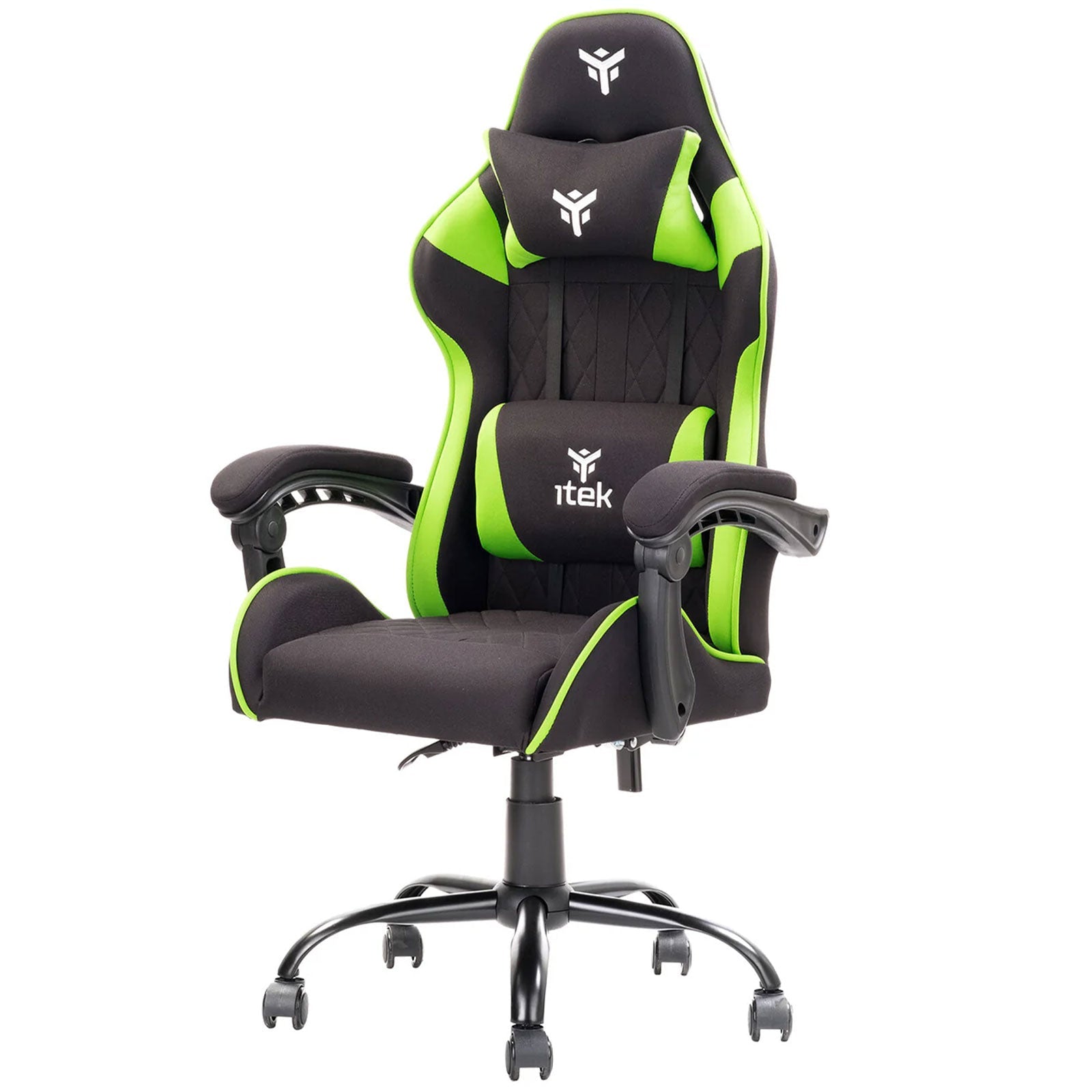 ITEK RHOMBUS FF10 Sedia Poltrona Da Gaming Ergonomica Schienale Reclinabile Nero/Verde - Disponibile in 2-4 giorni lavorativi GameSIDE&Tech