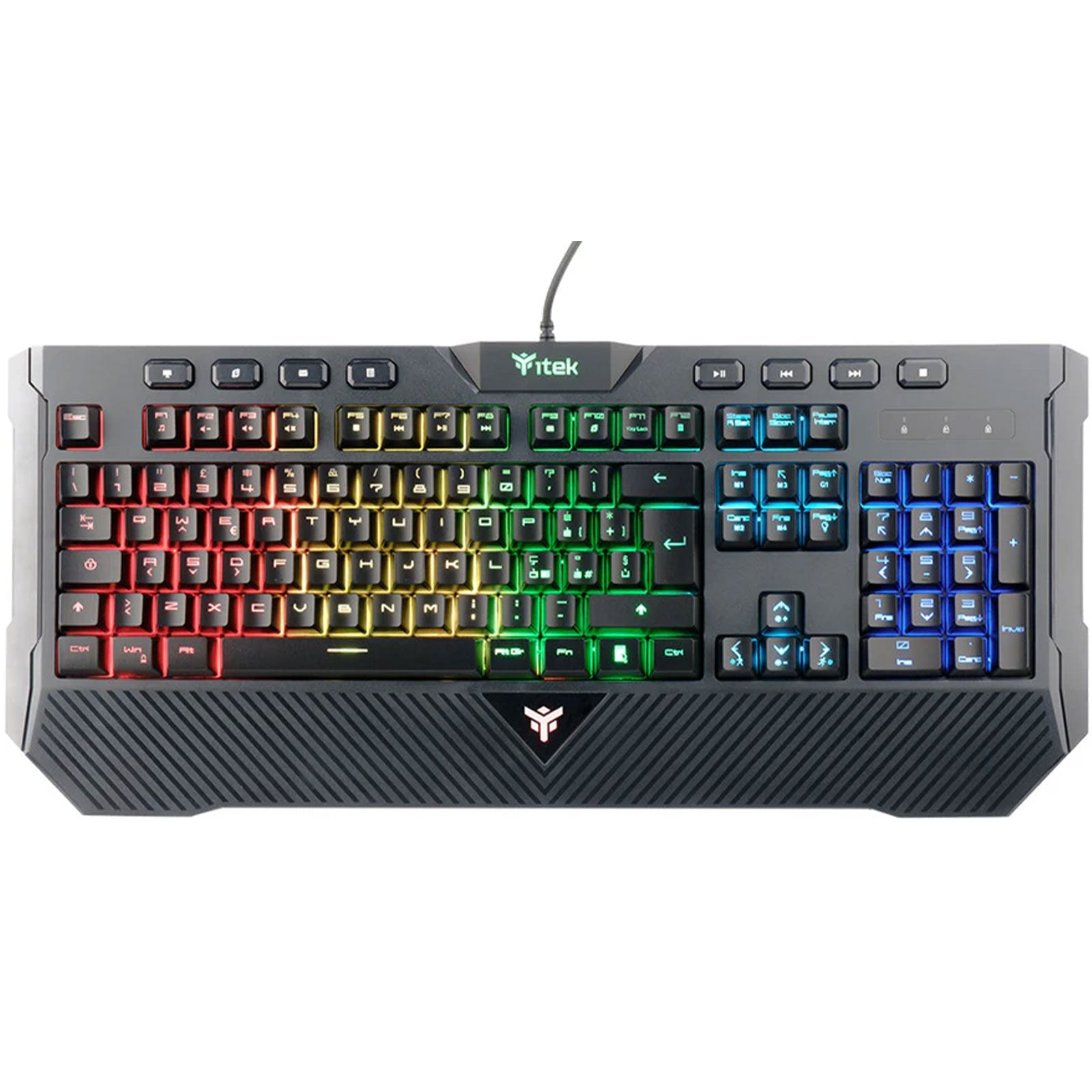 ITEK Tastiera Gaming USB Q11 Membrana RGB Multimediale - Disponibile in 2-4 giorni lavorativi GameSIDE&Tech