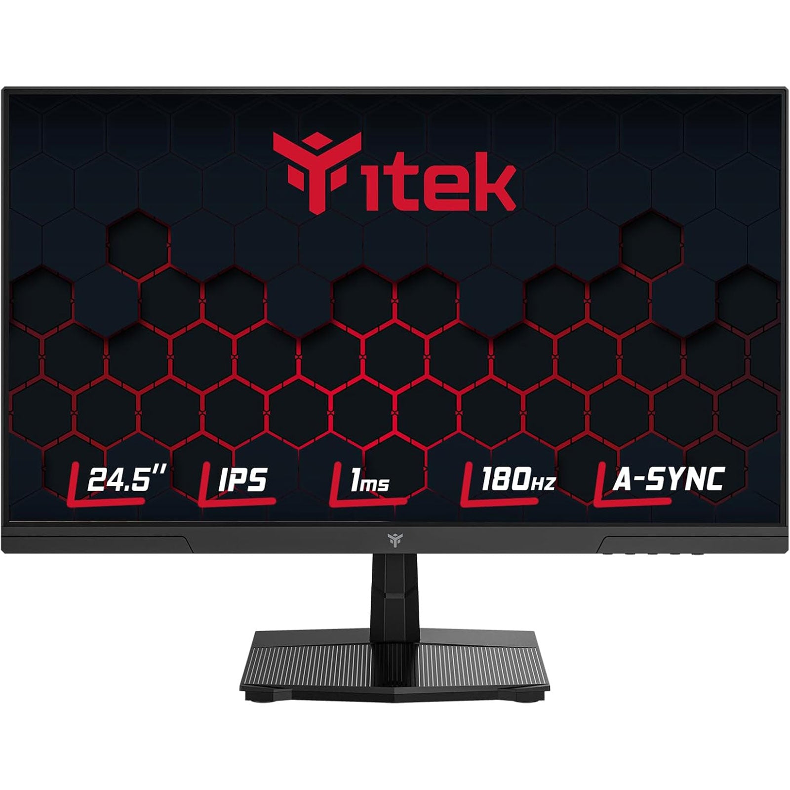ITEK Monitor GGF 24.5", FHD 1920x1080, IPS, 180Hz, 16:9, 1ms, HDMI, DP, HDR, Adaptive Sync - Disponibile in 2-4 giorni lavorativi GameSIDE&Tech
