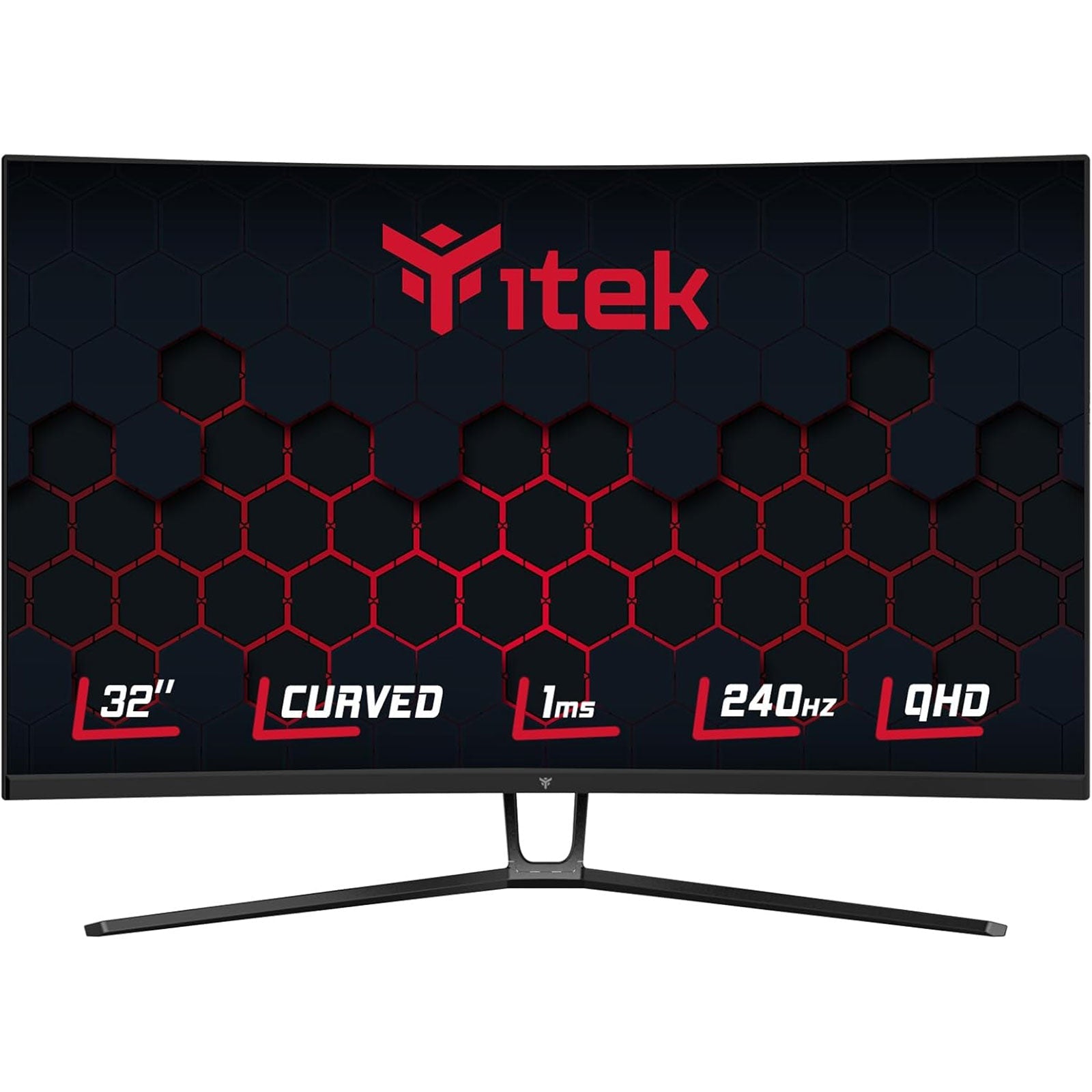 ITEK Monitor GGC 32" Curvo R1500, QHD 2560x1440, VA, 240Hz, 16:9, 1ms, 2xHDMI, 2xDP, HDR 400, Adapt Sync - Disponibile in 2-4 giorni lavorativi GameSIDE&Tech