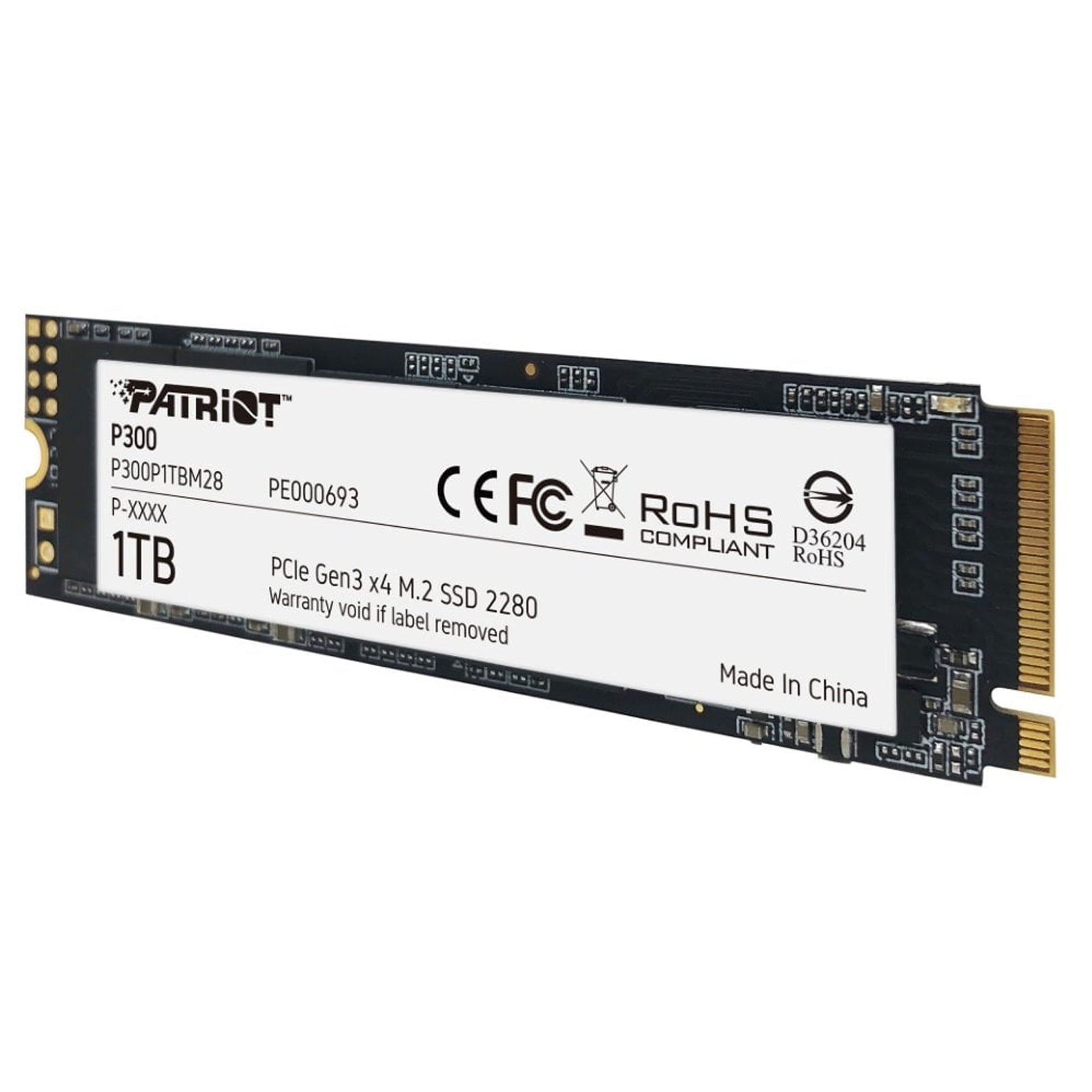 Patriot SSD 1TB P300 M.2 NVMe PCIe Gen 3.0 - Disponibile in 2-4 giorni lavorativi GameSIDE&Tech