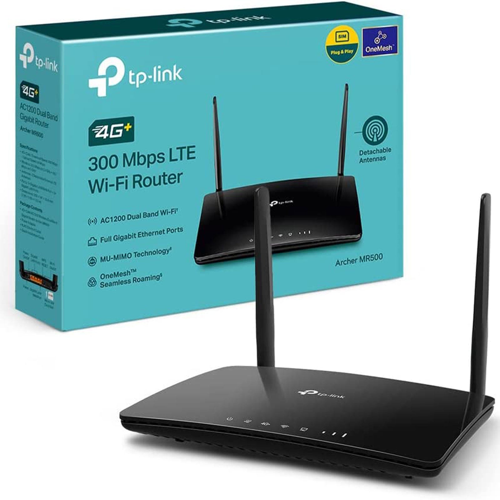 ROUTER TP-LINK Archer MR500 AC1200 4G LTE Advanced Cat6 GIGABIT ROUTER 300/50 MBPS 3P GIGABIT LAN 1P GIGABIT WAN/LAN - Disponibile in 2-4 giorni lavorativi TP-LINK
