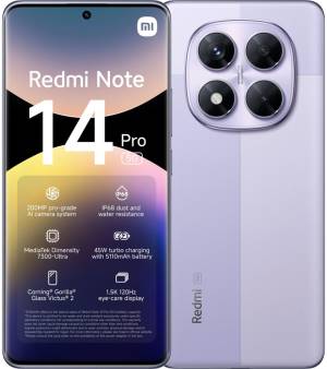 Xiaomi Redmi Note 14 Pro 12+512GB 6.67" 5G Lavender Purple EU - Disponibile in 2-3 giorni lavorativi Xiaomi