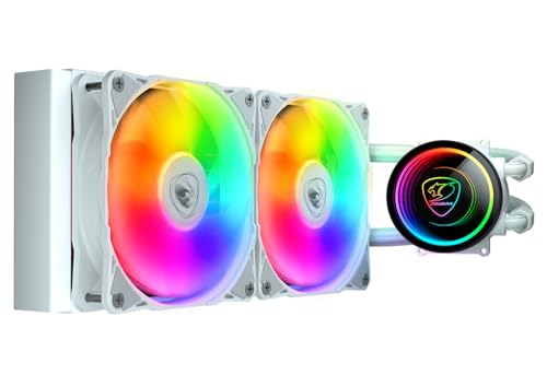 Cougar Poseidon Elite 240 ARGB Bianco CPU Liquid Cooler Intel 1851/1700 AMD AM4/AM5 Cougar