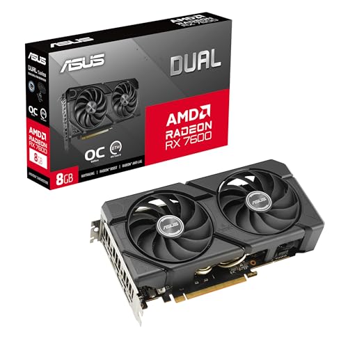 ASUS Dual Radeon RX 7600 EVO OC Edition 8GB GDDR6 HDMI/3*DisplayPort PCi Ex 4.0 16x ASUS