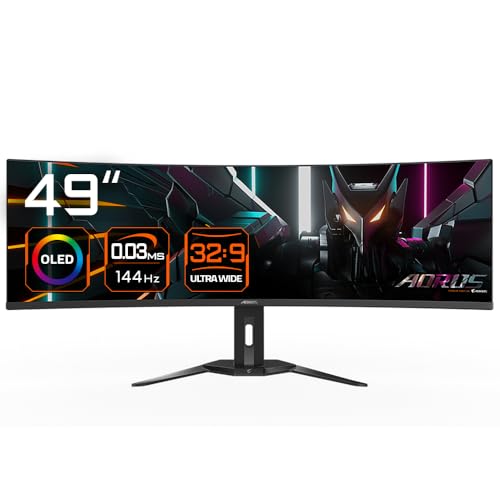 Gigabyte AORUS CO49DQ Monitor 49" OLED 144Hz DQHD 0,03ms Multimediale hub USB 2*HDMI/DisplayPort Gigabyte
