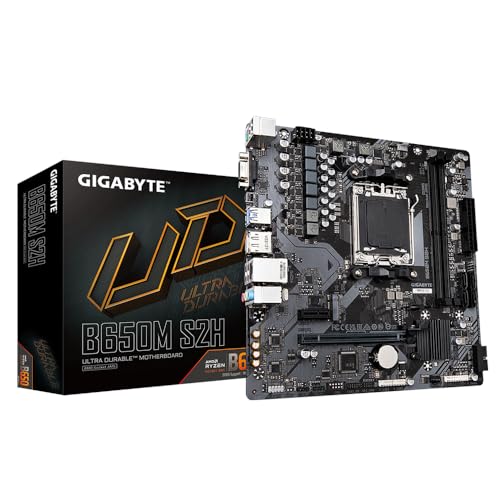 Gigabyte B650M S2H AMD B650 2*DDR5 1*M.2 4*SataIII AM5 HDMI/DisplayPort/VGA mATX Gigabyte