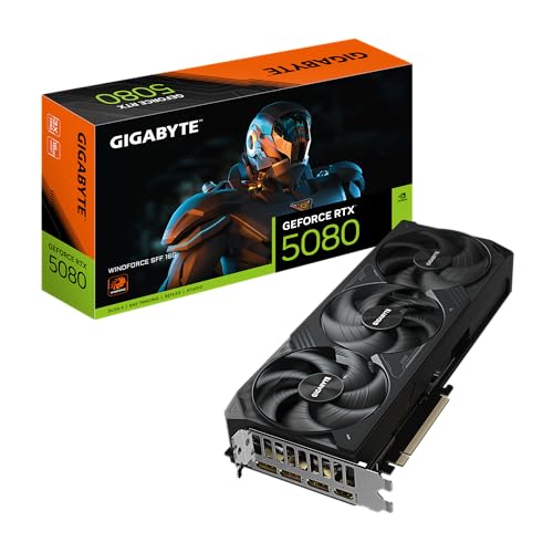 GIGABYTE GeForce RTX 5080 Windforce OC SFF 16GB GDDR7 DLSS4 1*HDMI/3*DisplayPort PCi Ex 5.0 16x Gigabyte