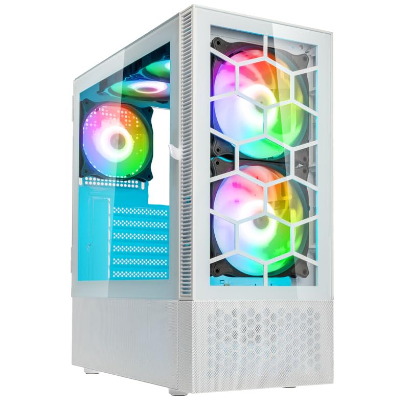 Kolink Observatory MX Glass White ARGB Case Mid-Tower Vetro Temperato No-Power minITX/mATX/ATX Kolink