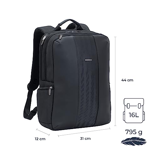 Rivacase 8165 Zaino Business per Notebook 15.6" Nero RIVACASE