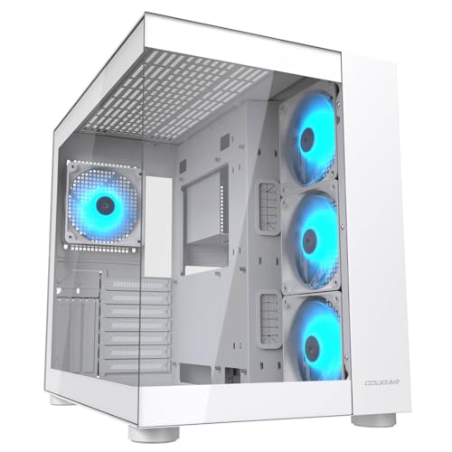 COUGAR FV150 White RGB Case Midi Tower Vetro Temprato No-Power ATX/mATX/Mini-ITX Cougar