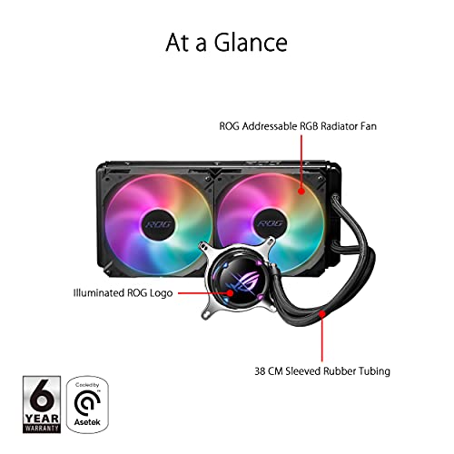 Asus ROG Strix LC II 280 ARGB CPU Liquid Cooler Intel 1700/1200/2066 AMD AM4/TR4 ASUS