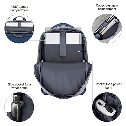 Rivacase Prater 7562 Zaino anti-theft Laptop bag 15.6'' grey/dark blue RIVACASE