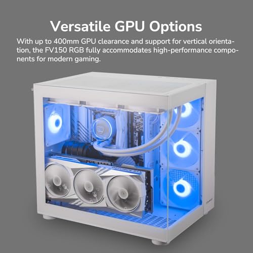 COUGAR FV150 White RGB Case Midi Tower Vetro Temprato No-Power ATX/mATX/Mini-ITX Cougar