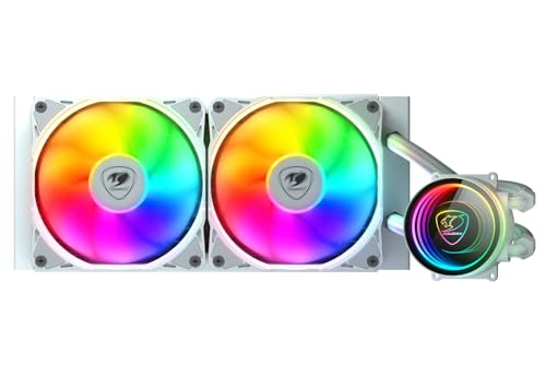 Cougar Poseidon Elite 240 ARGB Bianco CPU Liquid Cooler Intel 1851/1700 AMD AM4/AM5 Cougar